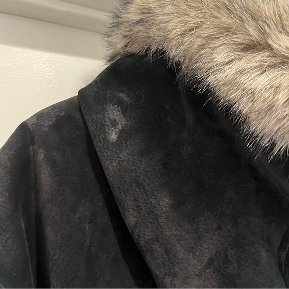 Vtg 90s Wilson’s leather Coat fur‎ trim - Picture 5 of 5